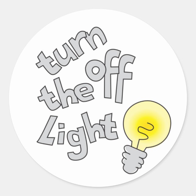 Turn off the light light bulb sticker (Front)