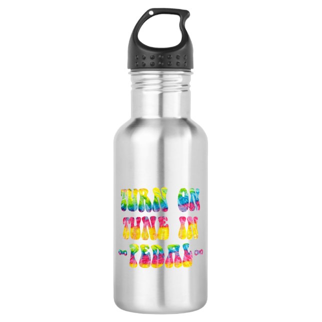 Turn On Tune In Pedal Your Bike 532 Ml Water Bottle (Front)