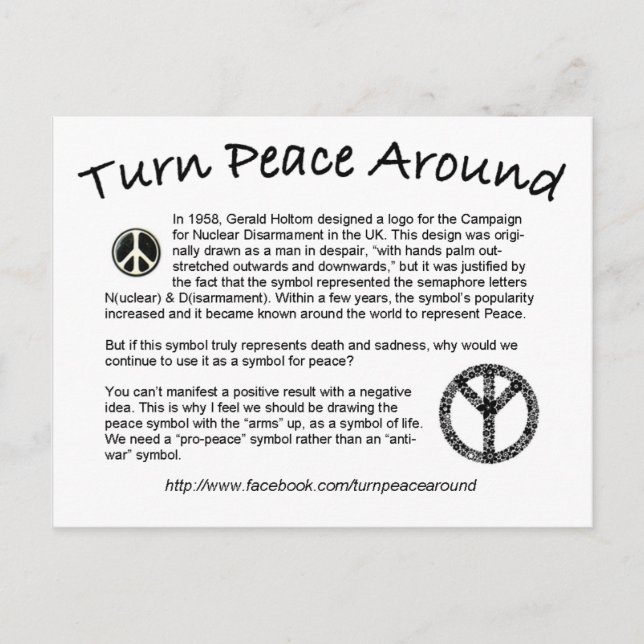 Turn Peace Around postcard (Front)