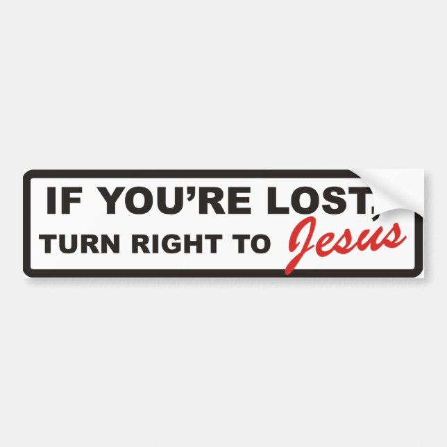 Turn right bumper sticker (Front)