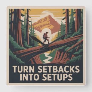 Turn Setbacks Into Setups Square Wall Clock