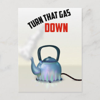 Turn the Gas Down vintage poster Postcard