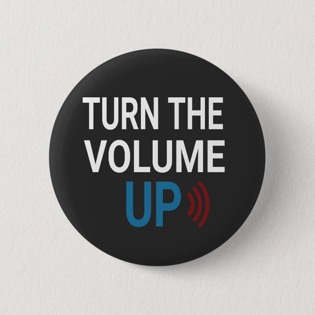 Turn the Volume Up Png Zohran Mamdani NYC  T-Shirt 6 Cm Round Badge (Front)