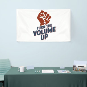 Turn the Volume Up Zohran NYC Major Democrat Banner