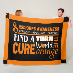 Turn the World Orange...RSD/CRPS Fleece Blanket