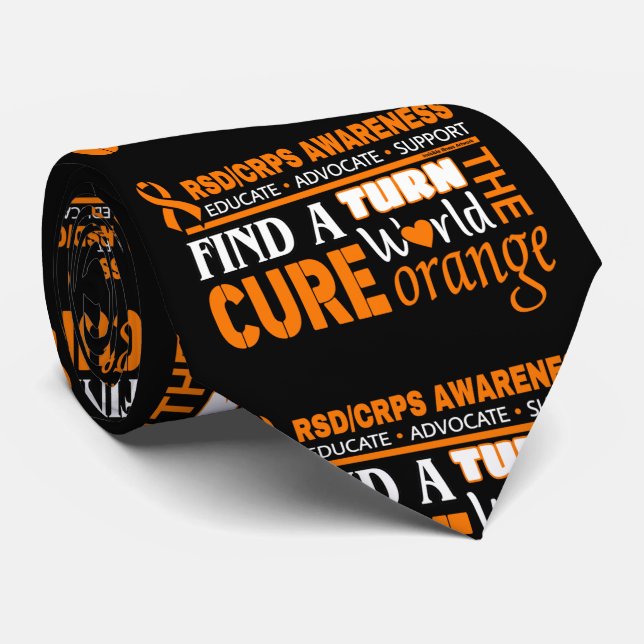 Turn the World Orange...RSD/CRPS Tie (Rolled)