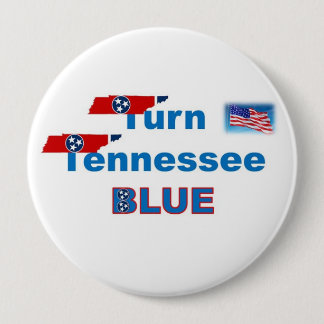 TURN TN BLUE 10 CM ROUND BADGE