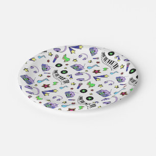 Turn Up the Music Paper Plate