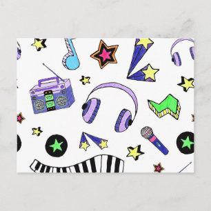 Turn Up the Music Postcard