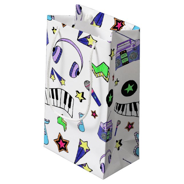 Turn Up the Music Small Gift Bag (Back Angled)