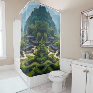 "Turn Your Bathroom into a Mountain Retreat" Shower Curtain