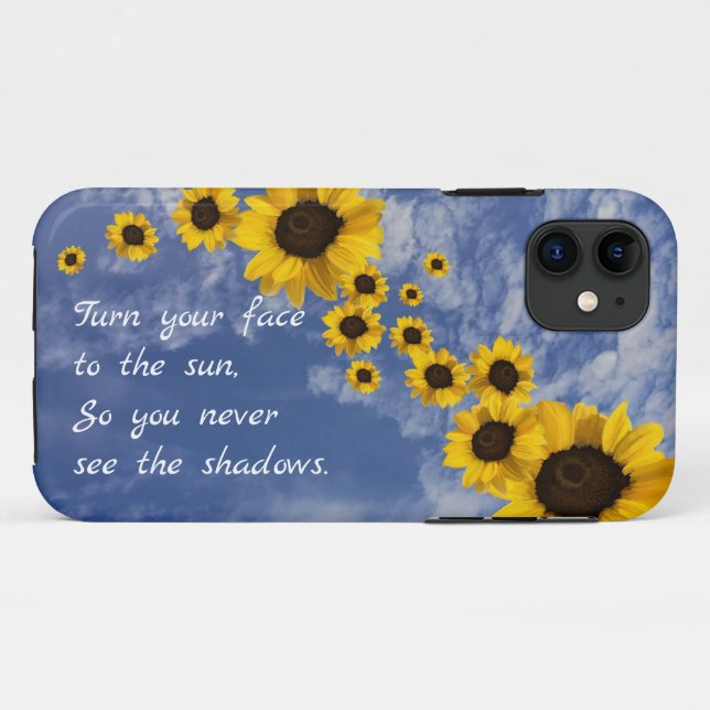 Turn your face to the sun.  Sunflowers & sky Case-Mate iPhone Case (Back (Horizontal))