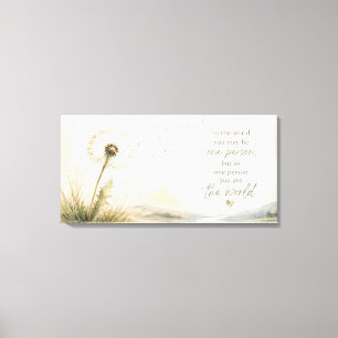 Turn Your Wishes Into Wings Dandelion Inspiration Canvas Print