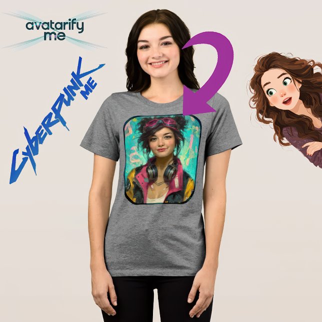 Turn yourself or anyone into any character Tri-Blend shirt (Creator Uploaded)