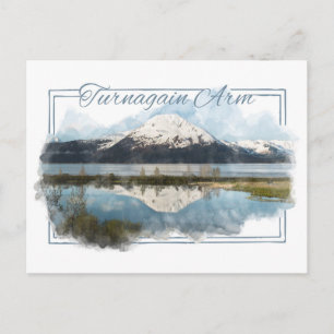 Turnagain Arm Alaskan Watercolor Postcard