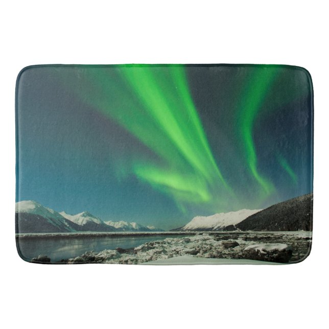 Turnagain Arm Aurora Bath Mat (Front)