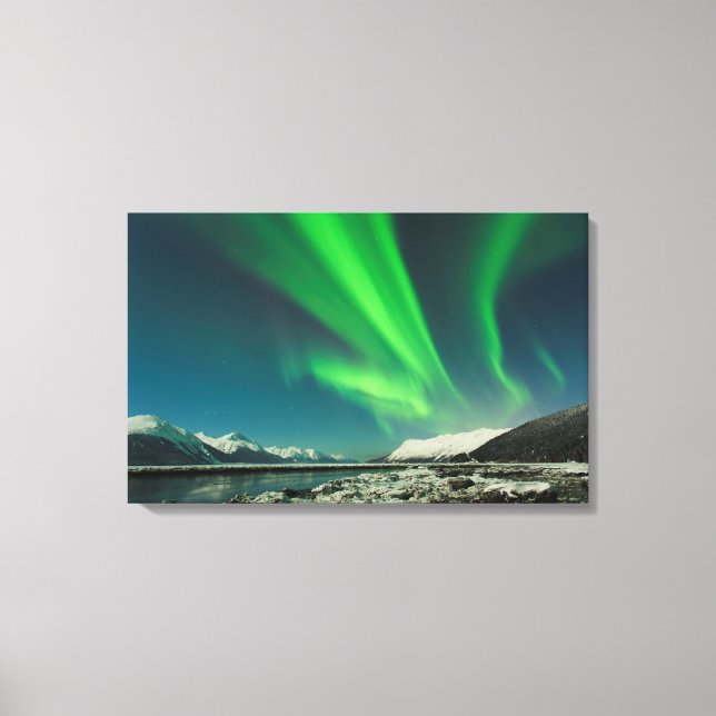 Turnagain Arm Aurora Canvas Print (Front)