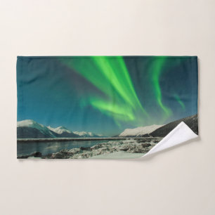 Turnagain Arm Aurora Hand Towel