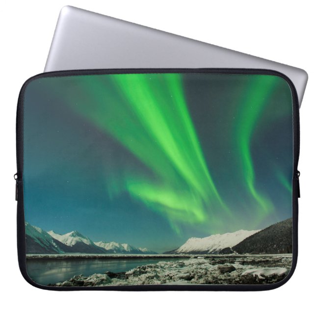 Turnagain Arm Aurora Laptop Sleeve (Front)