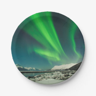 Turnagain Arm Aurora Paper Plate