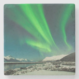 Turnagain Arm Aurora Stone Coaster