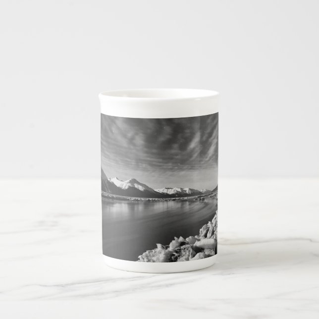 Turnagain Arm Moonlight Bone China Mug (Front)