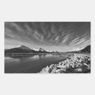 Turnagain Arm Moonlight Rectangular Sticker