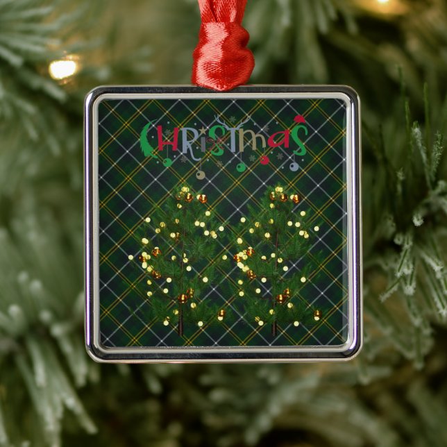 Turnbull Hunting Modern Original Scottish Tartan  Metal Tree Decoration (Tree)