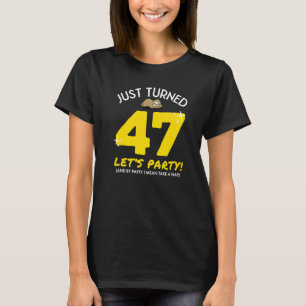 Turned 47 Party Take Nap Funny 47th Birthday Sloth T-Shirt