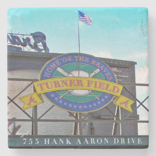 Turner Field Hank Aaron Dr,Atlanta Marble Coaster. Stone Coaster