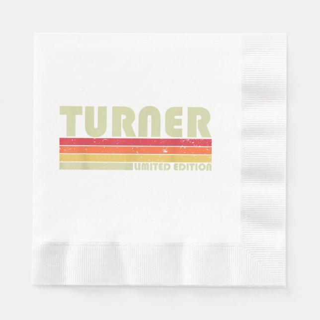 TURNER Funny Job Title Profession Birthday Worker  Napkin (Front)