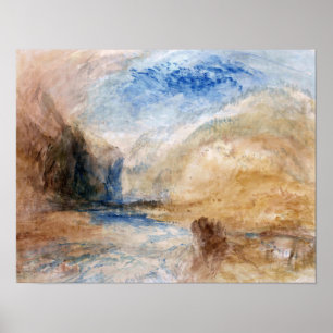 Turner - Mountain Landscape With Lake Poster