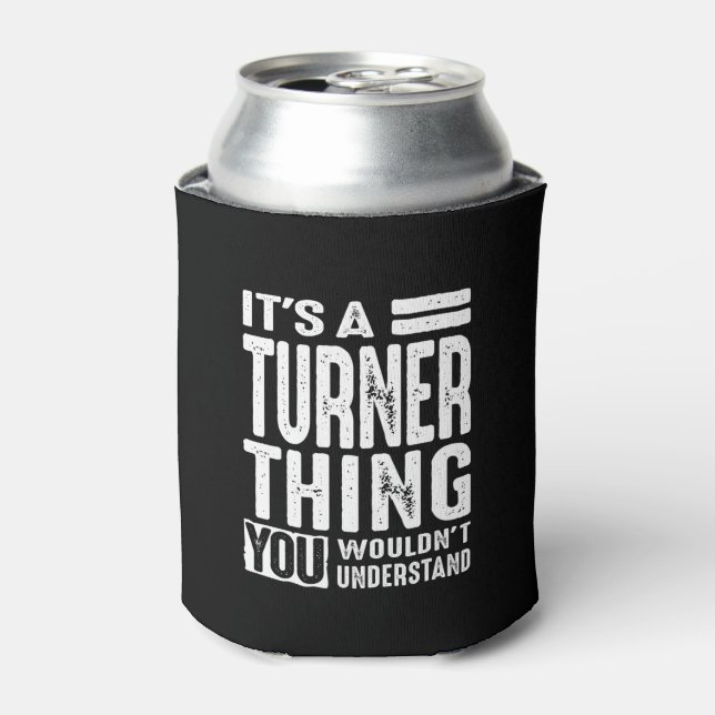 Turner Personalised Name Birthday Can Cooler (Can Front)