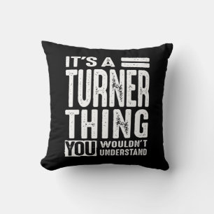 Turner Personalised Name Birthday Cushion