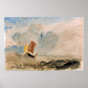 Turner - Sea Piece Rough Sea With Fishing Boat Poster