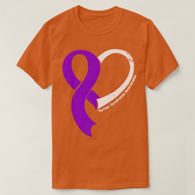 Turner Syndrome Awareness Hope Love Heart Ribbon H T-Shirt (Design Front)