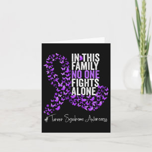 Turner Syndrome Awareness Month Purple Ribbon Card