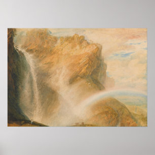 Turner - Upper Fall Of Reichenbach Rainbow Poster