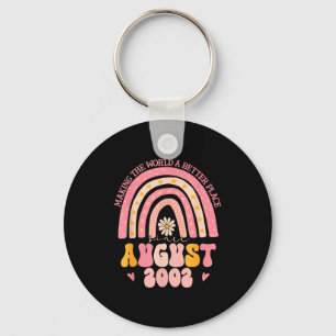 Turning 23 Retro August 2002 23th Birthday For Wom Key Ring