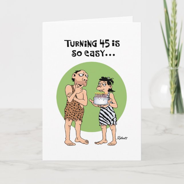 Turning 45 Birthday Card (Front)