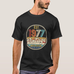 Turning 45 Birthday Decorations 45th BDay 1977 T-Shirt