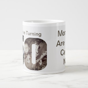 Turning 50 Child Photo Name Birthday Large Coffee Mug