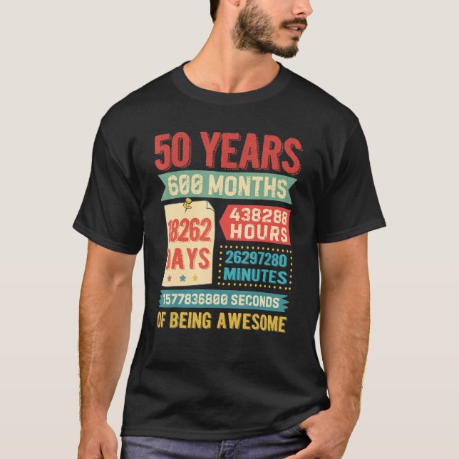 Turning 50 Years Old 50th Birthday Decorations Bda T-Shirt (Front)