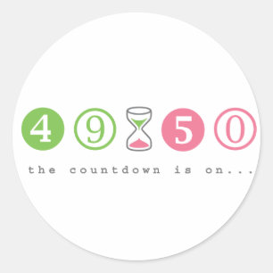 Turning 50 Years Old Classic Round Sticker