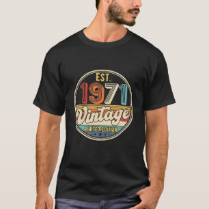 Turning 51 Birthday Decorations 51st BDay 1971 T-Shirt