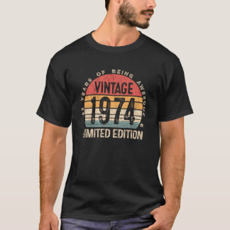 Turning 53 Vintage 1974 Retro Sunset T-Shirt