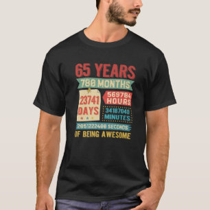 Turning 65 Years Old 65Th Birthday Decorations Bda T-Shirt