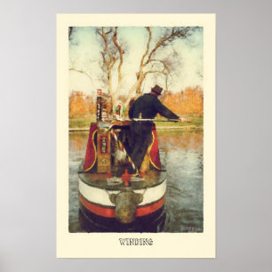 Turning around on the canal poster