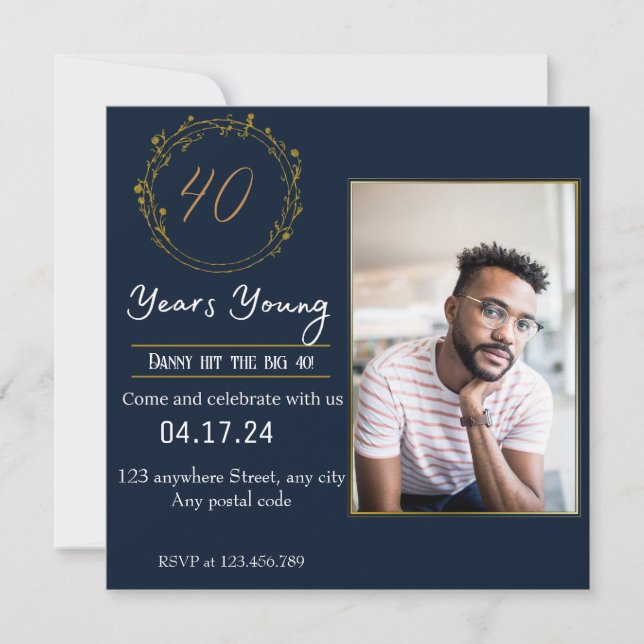 Turning Forty Regal celebration  Invitation (Front)