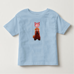 Turning Pink Red Bear Cute Toddler T-Shirt